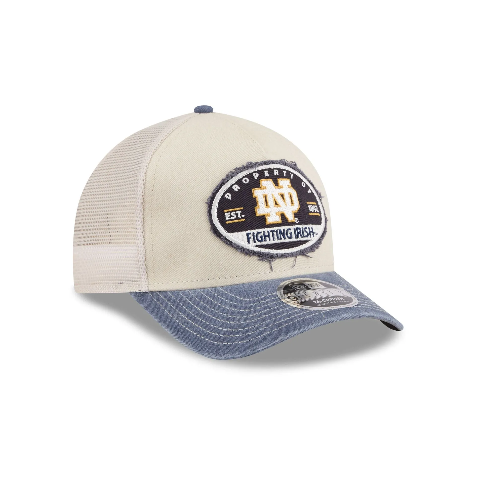 Notre Dame Fighting Irish Frayed 9FORTY M-Crown A-Frame Trucker Hat sold by New Era product image thumbnail 3