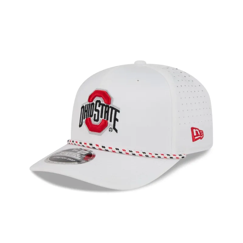 Ohio State Buckeyes Optic White Performance Rope 9SEVENTY Stretch-Snap Hat made by New Era
