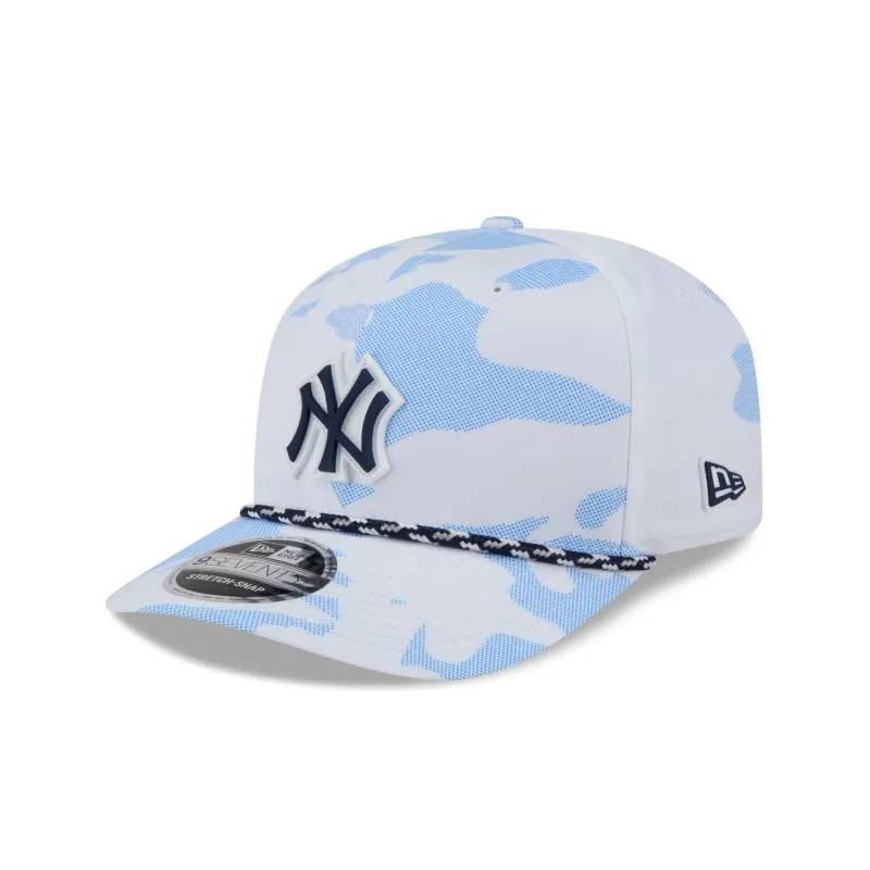 New York Yankees White Camo Performance Rope 9SEVENTY Stretch-Snap Hat made by New Era