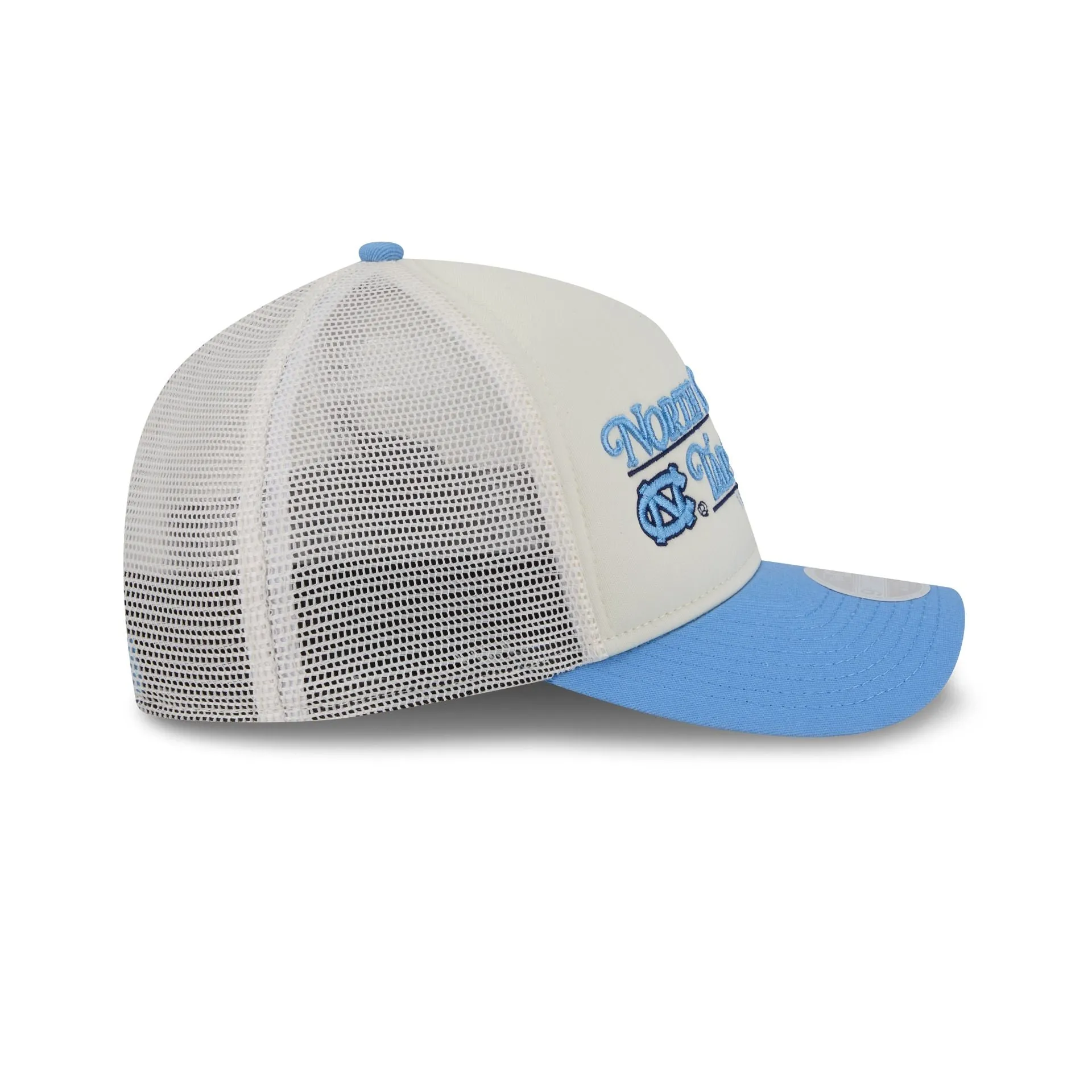 North Carolina Tar Heels Retro Chrome Women's White 9FORTY M-Crown A-Frame Trucker Hat sold by New Era product image thumbnail 5