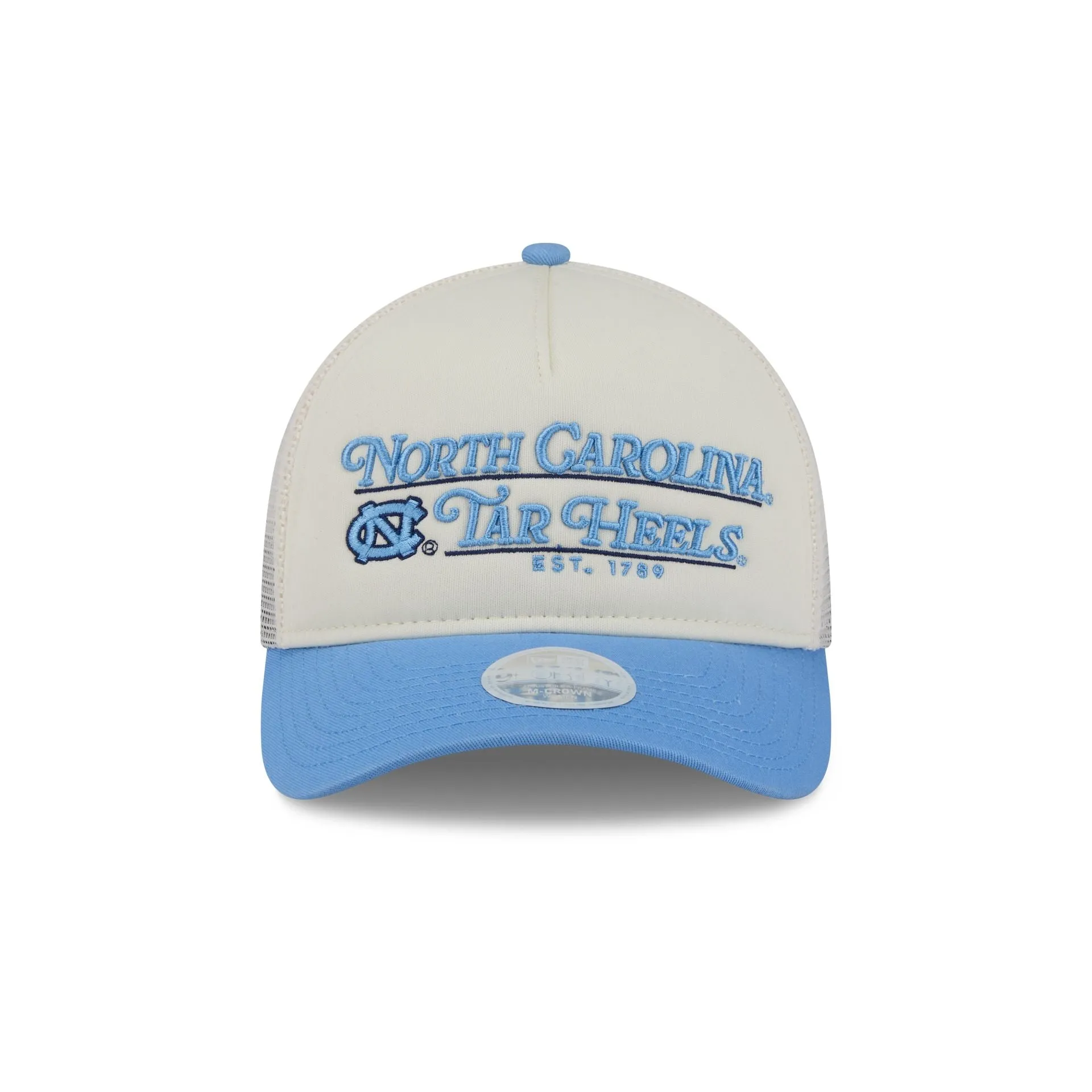 North Carolina Tar Heels Retro Chrome Women's White 9FORTY M-Crown A-Frame Trucker Hat sold by New Era product image thumbnail 2
