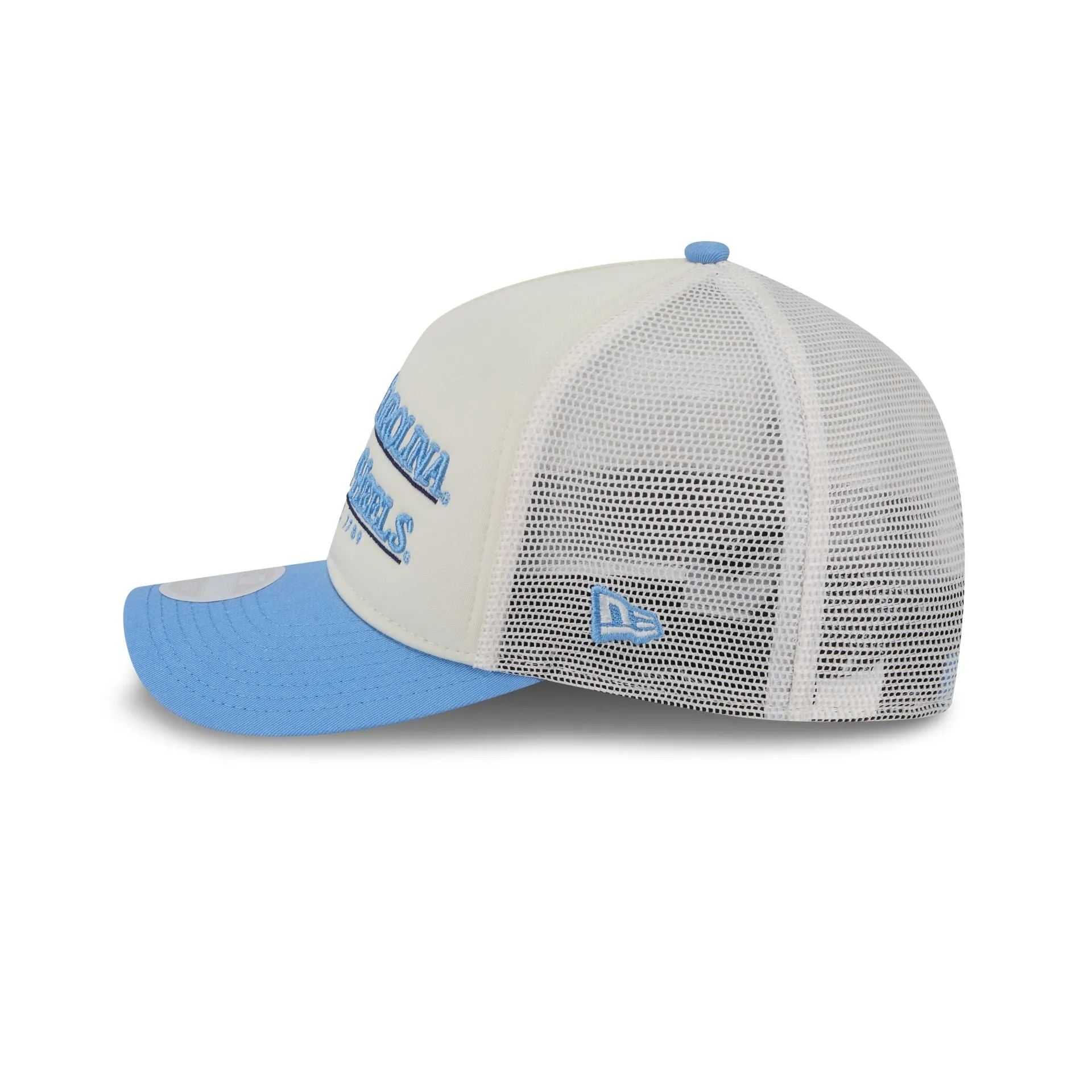 North Carolina Tar Heels Retro Chrome Women's White 9FORTY M-Crown A-Frame Trucker Hat sold by New Era product image thumbnail 4