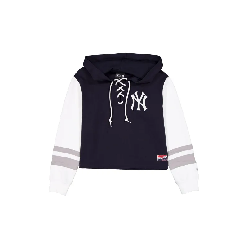New York Yankees Throwback Tie Women's Hoodie made by New Era