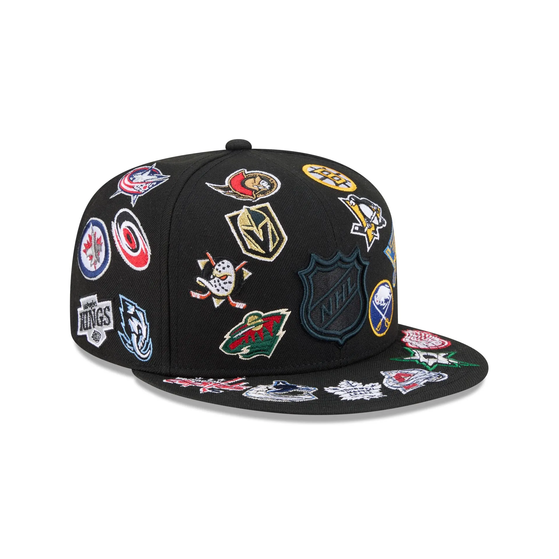 NHL All Over Logo Black 59FIFTY Fitted Hat sold by New Era product image thumbnail 3