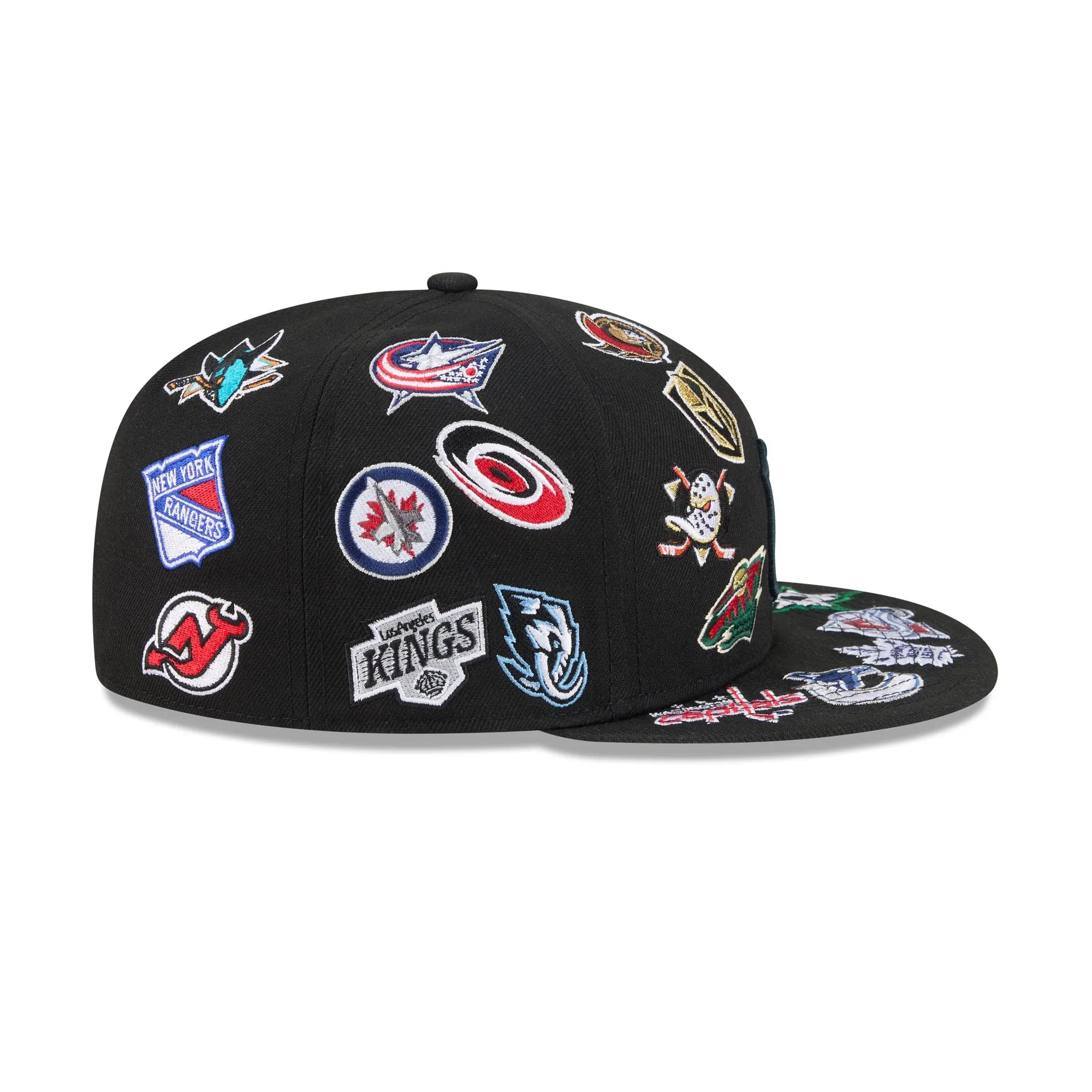 NHL All Over Logo Black 59FIFTY Fitted Hat sold by New Era product image thumbnail 5