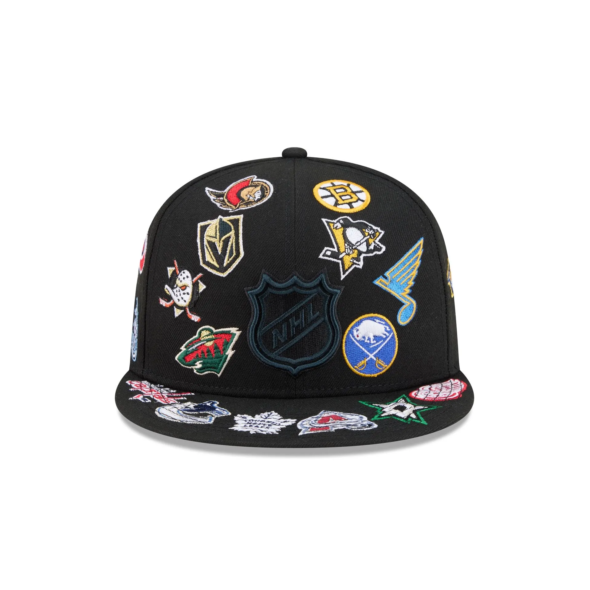 NHL All Over Logo Black 59FIFTY Fitted Hat sold by New Era product image thumbnail 2