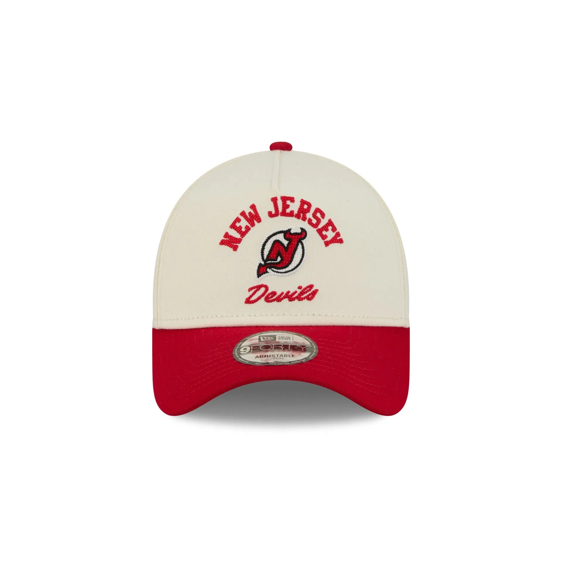 New Jersey Devils Chrome White Arched 9FORTY A-Frame Snapback Hat sold by New Era product image thumbnail 2