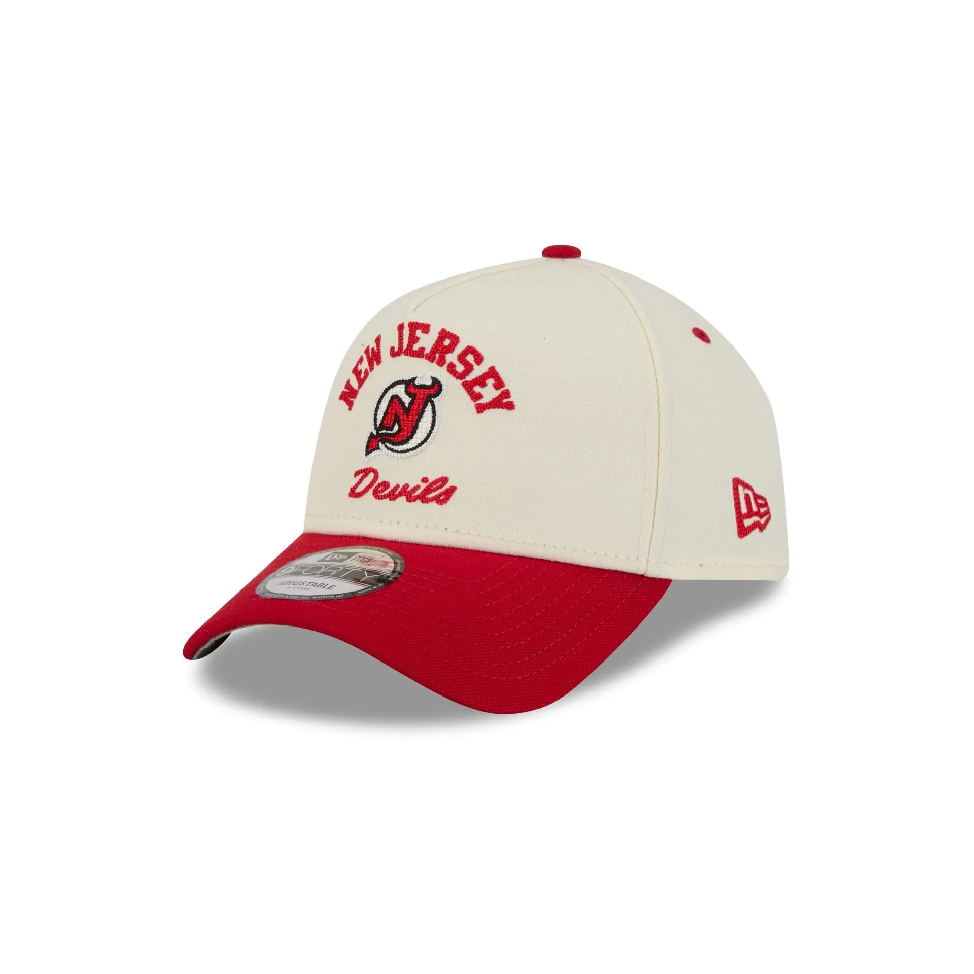 New Jersey Devils Chrome White Arched 9FORTY A-Frame Snapback Hat sold by New Era product image thumbnail 3