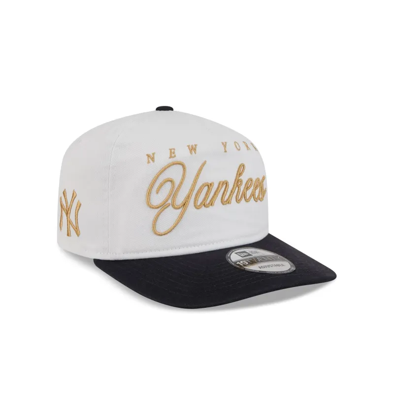 New York Yankees Gold Scripted 19TWENTY Adjustable Hat made by New Era