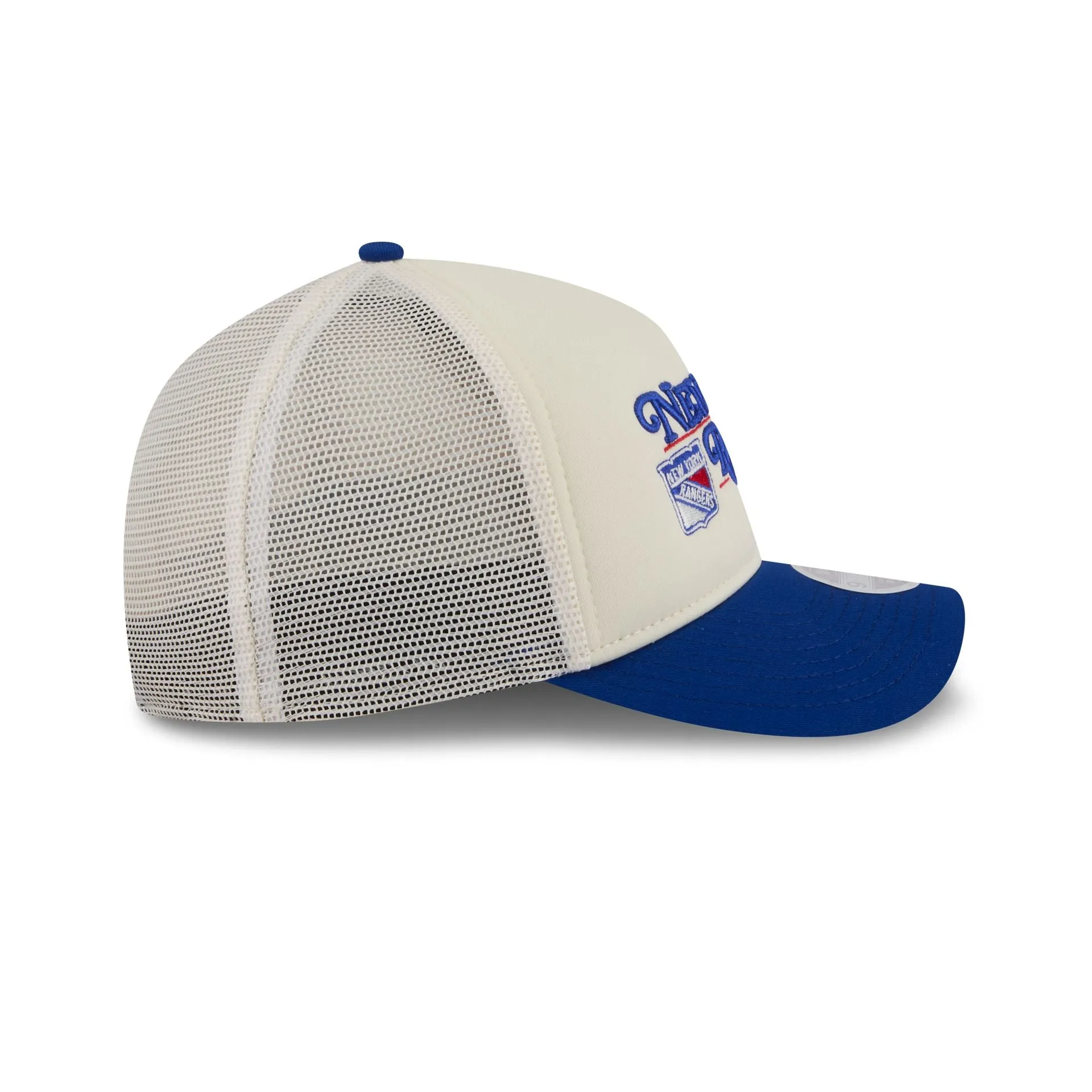 New York Rangers Retro Chrome Women's White 9FORTY M-Crown A-Frame Trucker Hat sold by New Era product image thumbnail 5