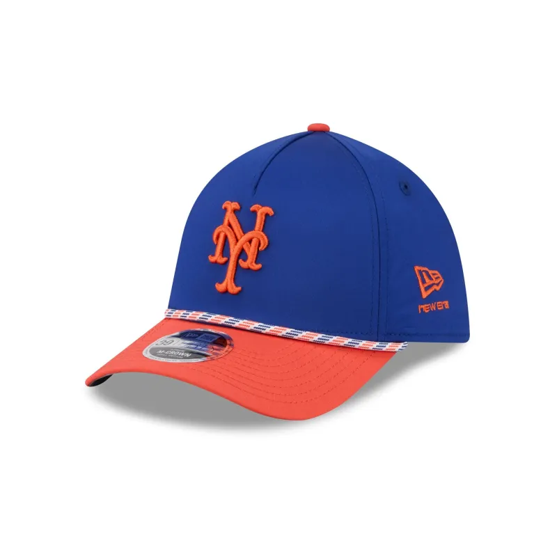 New York Mets Rope 39THIRTY M-Crown A-Frame Stretch Fit Hat made by New Era
