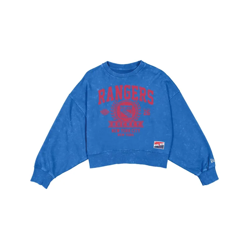 New York Rangers Throwback Women's Boxy Crewneck made by New Era