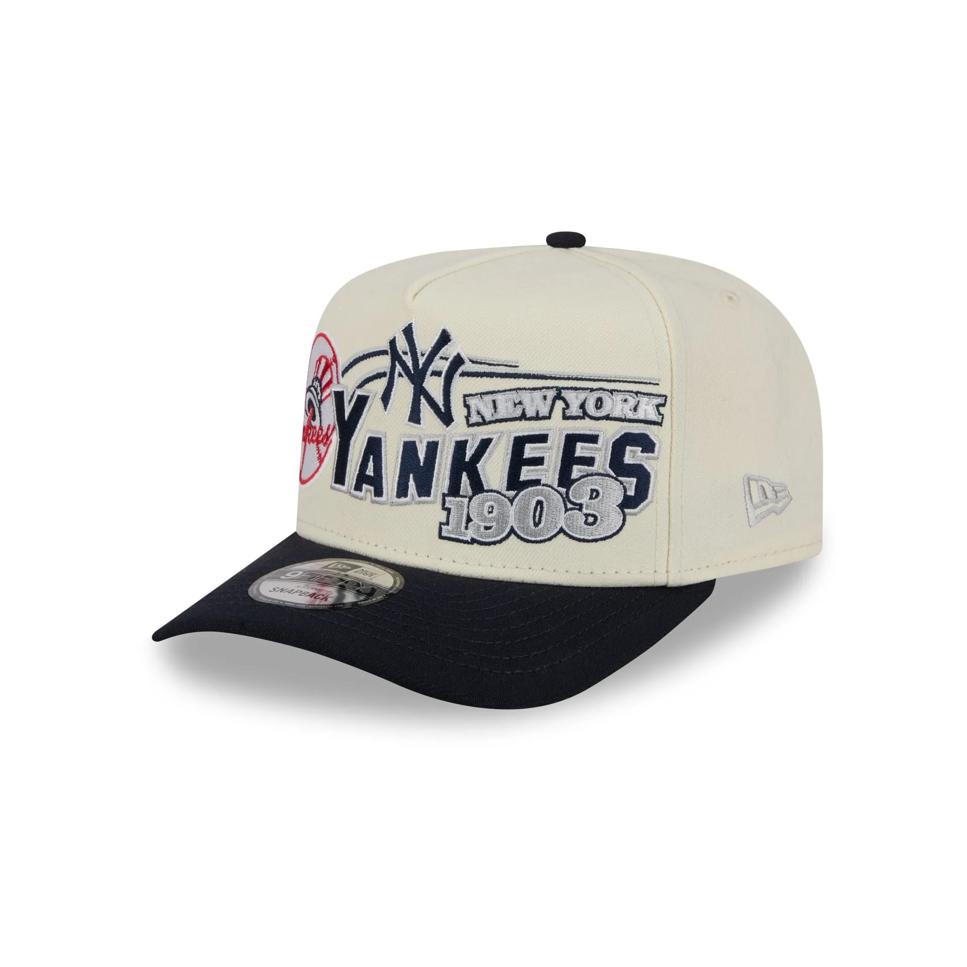 New York Yankees Chrome White Classic 9FIFTY A-Frame Snapback Hat sold by New Era