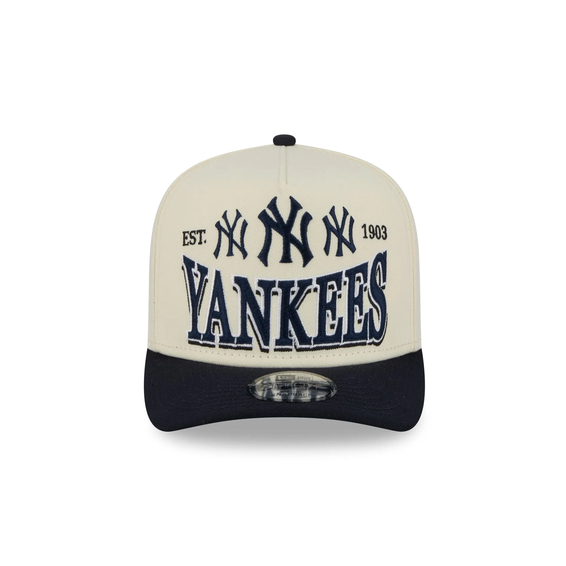 New York Yankees Three Hit Chrome White 9FIFTY A-Frame Snapback Hat sold by New Era product image thumbnail 2