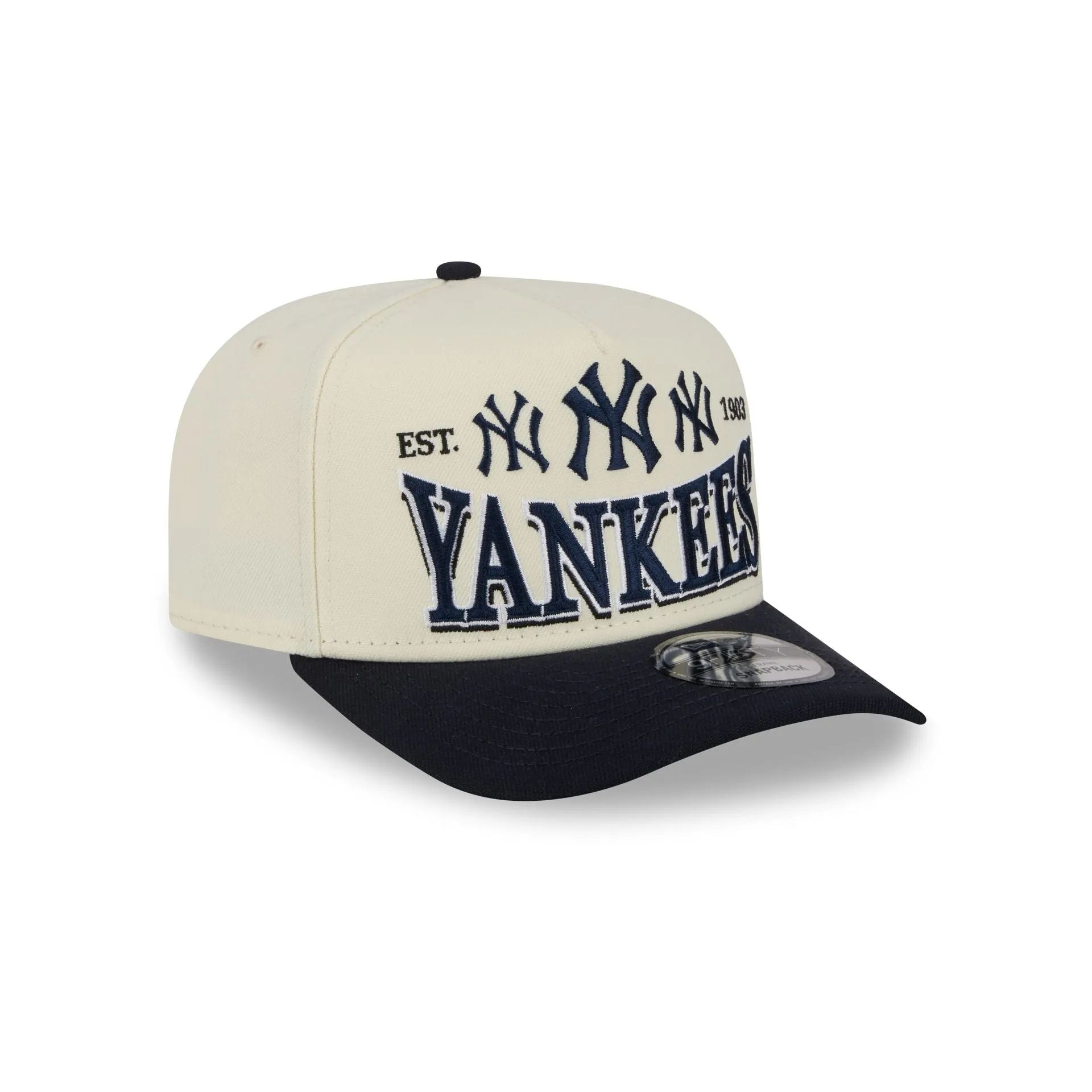 New York Yankees Three Hit Chrome White 9FIFTY A-Frame Snapback Hat sold by New Era product image thumbnail 3