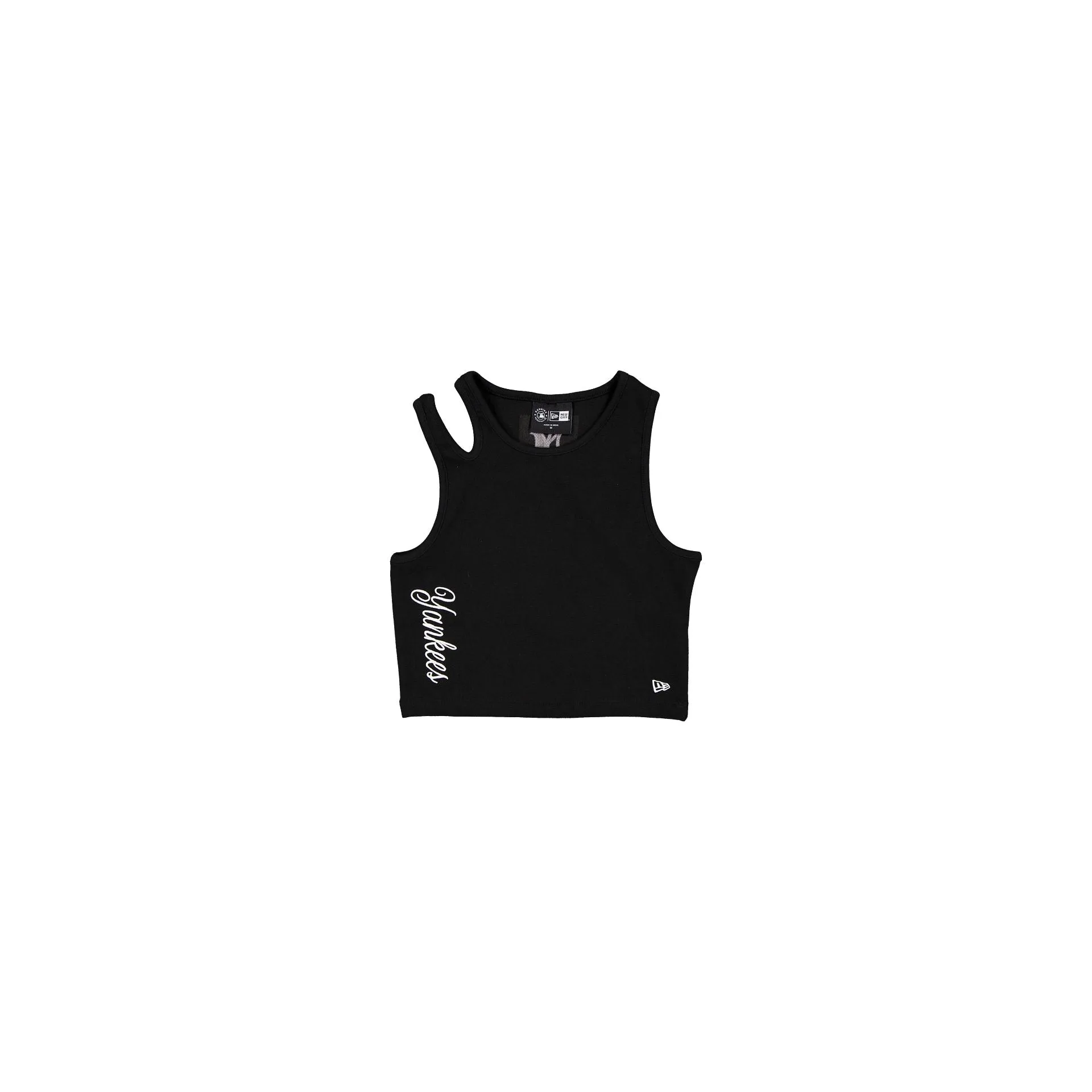 New York Yankees Leisure Women's Black Split Strap Cropped Tank Top sold by New Era product image thumbnail 2