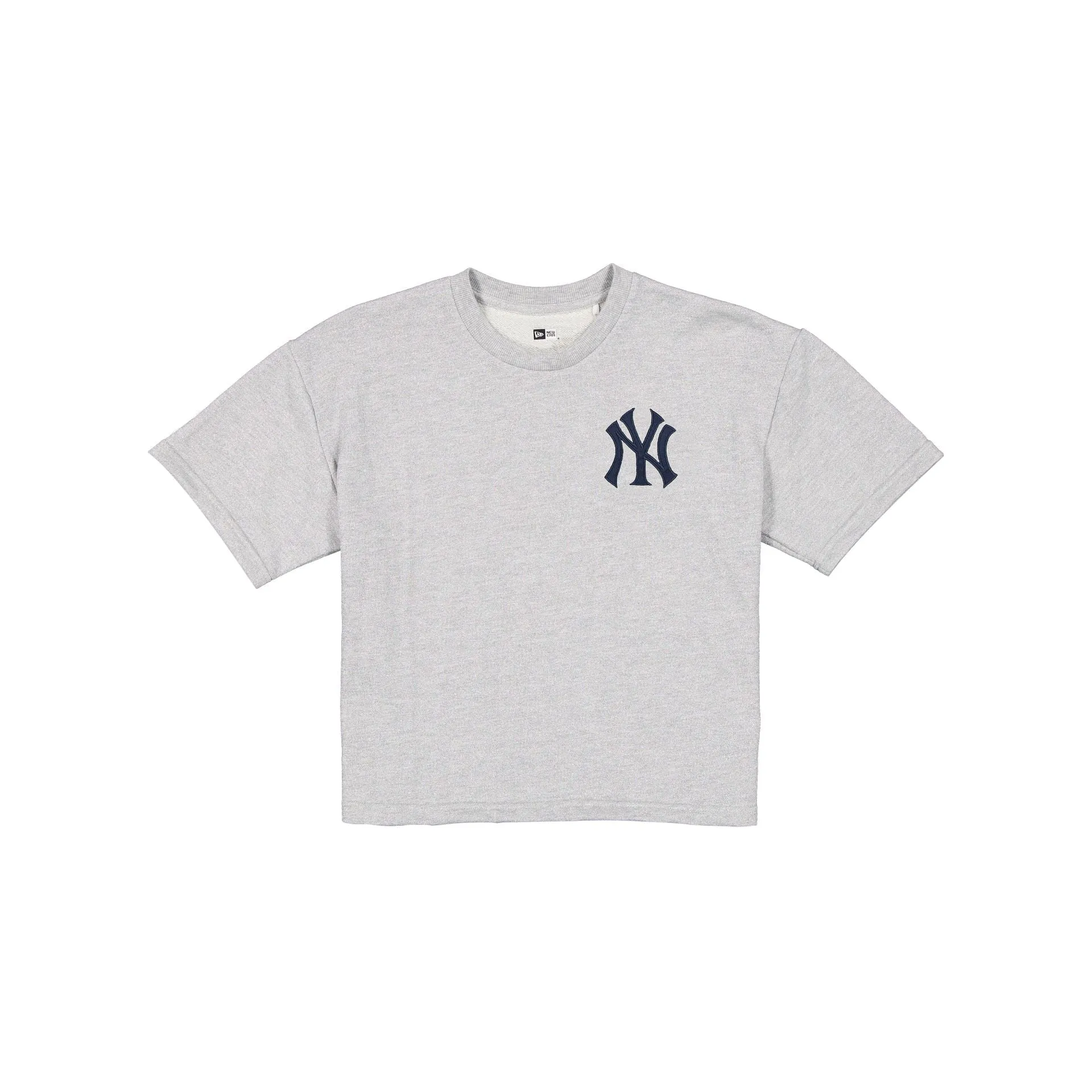New York Yankees Glam Game Women's Cropped Heather Gray T-Shirt sold by New Era