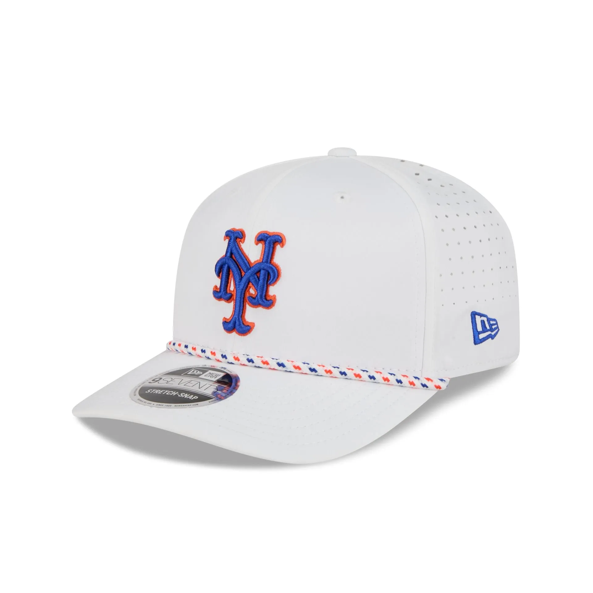 New York Mets Optic White Performance Rope 9SEVENTY Stretch-Snap Hat sold by New Era