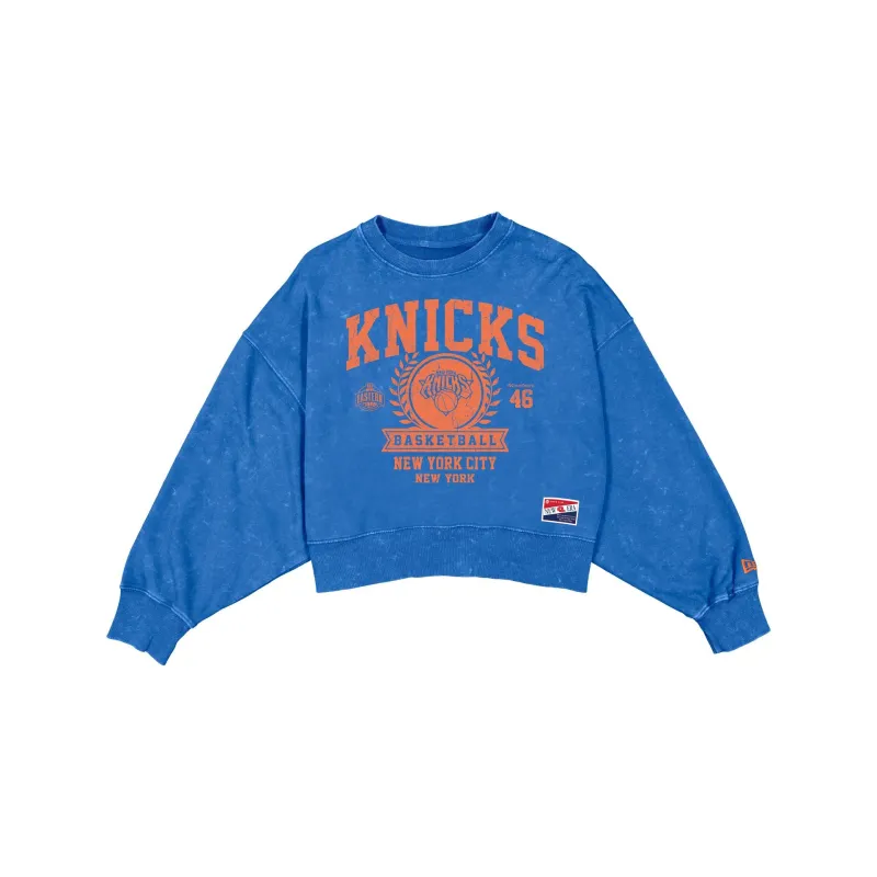 New York Knicks Throwback Women's Boxy Crewneck sold by New Era