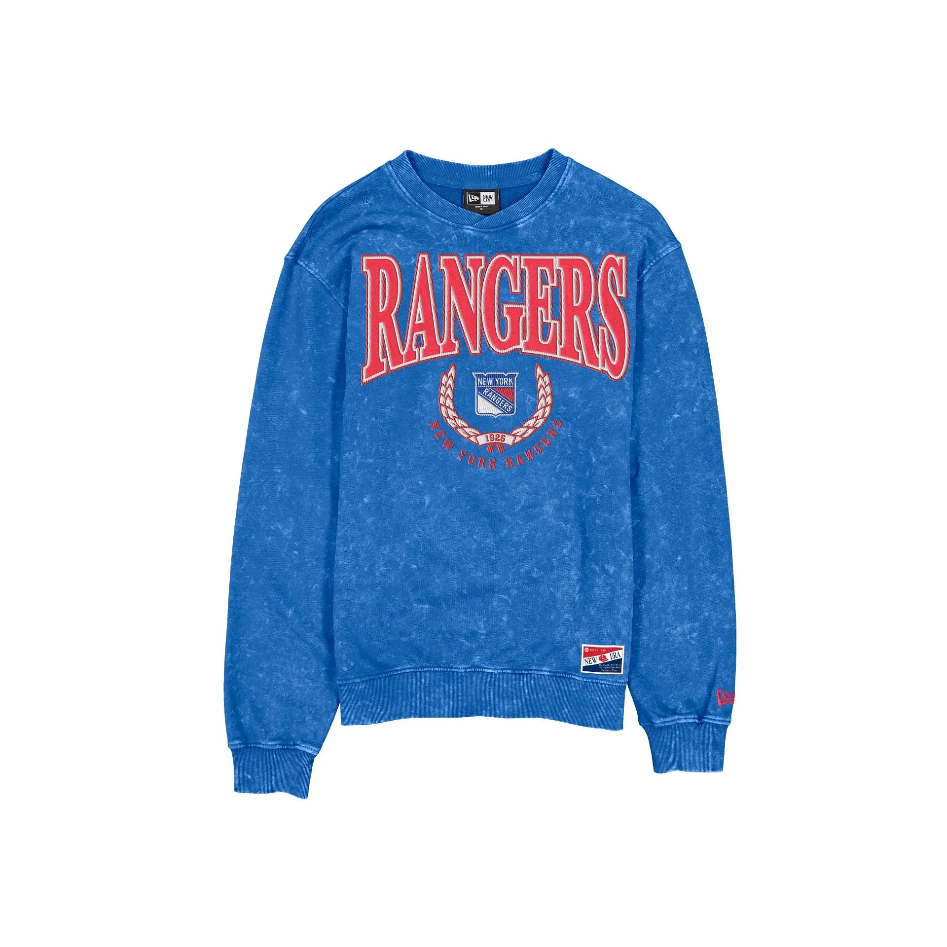 New York Rangers Throwback Mineral Wash Crewneck sold by New Era