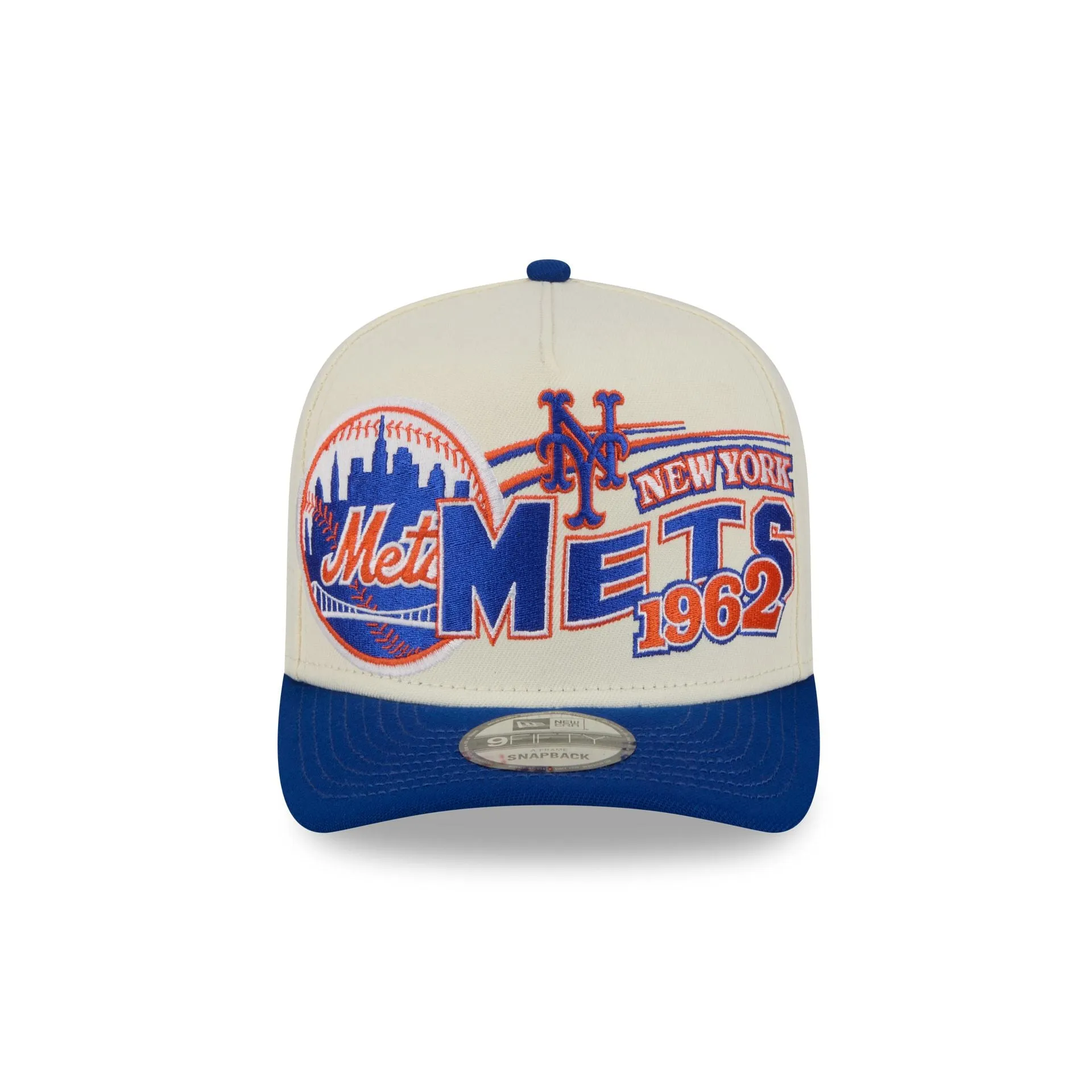 New York Mets Chrome White Classic 9FIFTY A-Frame Snapback Hat sold by New Era product image thumbnail 2
