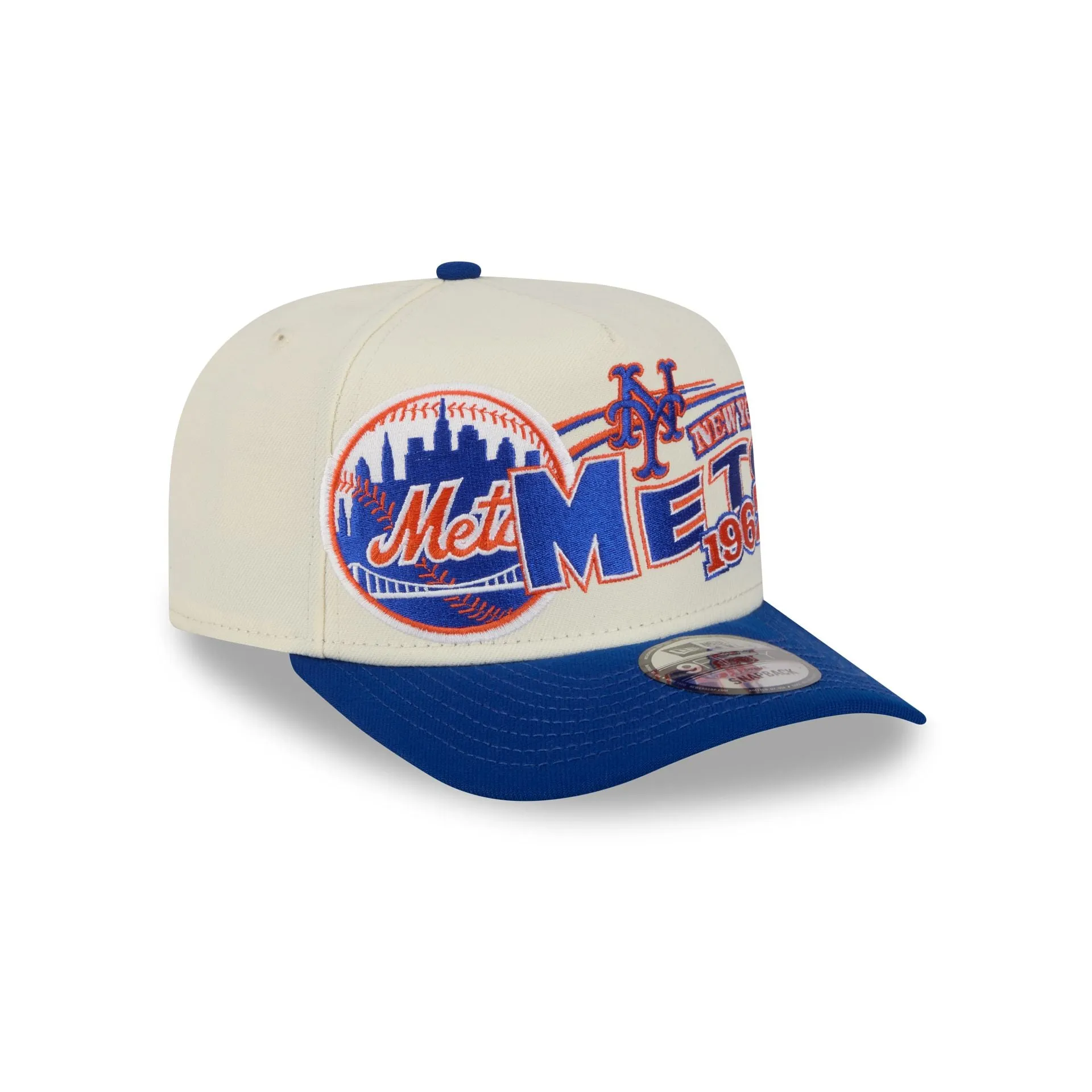 New York Mets Chrome White Classic 9FIFTY A-Frame Snapback Hat sold by New Era product image thumbnail 3