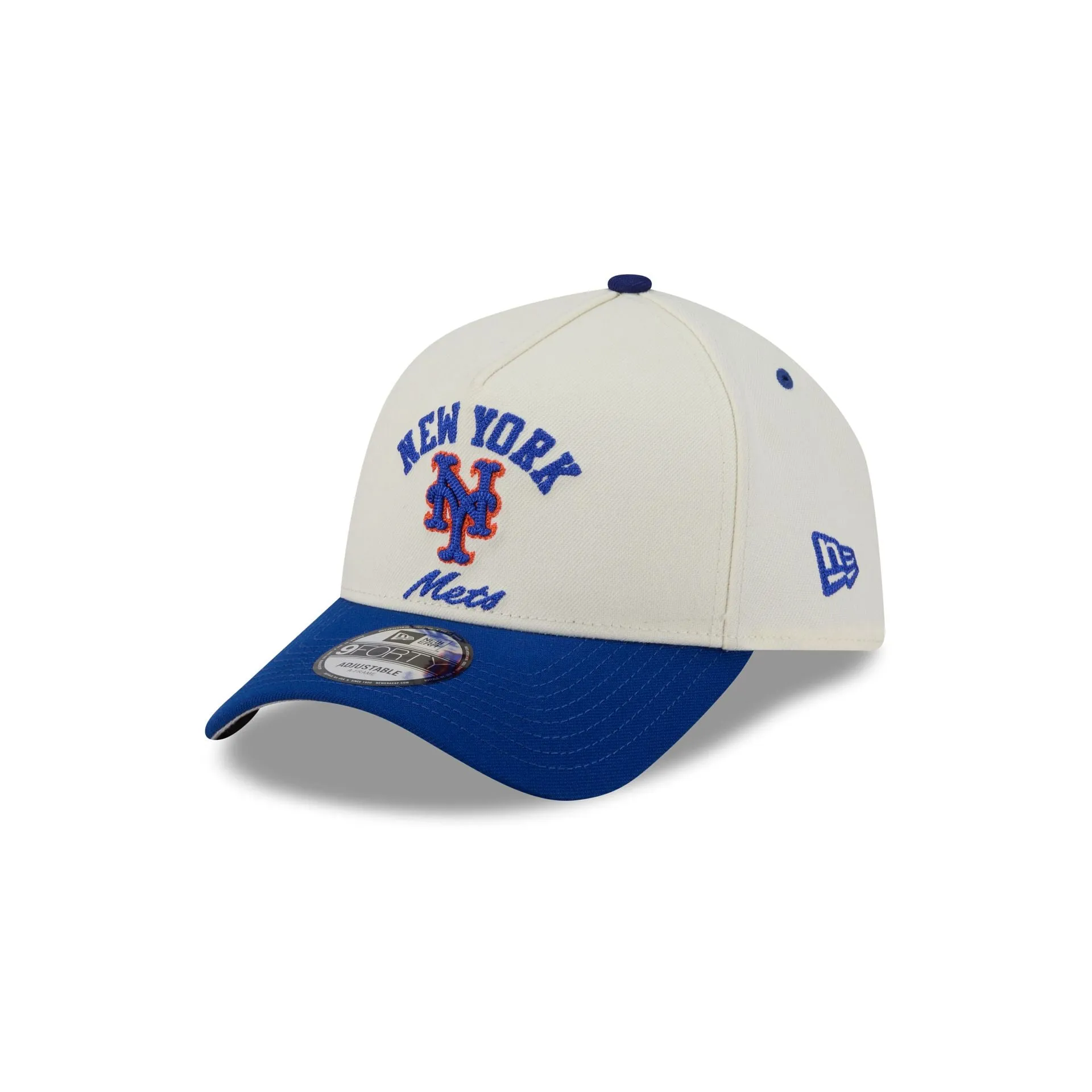 New York Mets Chrome White Arched 9FORTY A-Frame Snapback Hat sold by New Era product image thumbnail 3