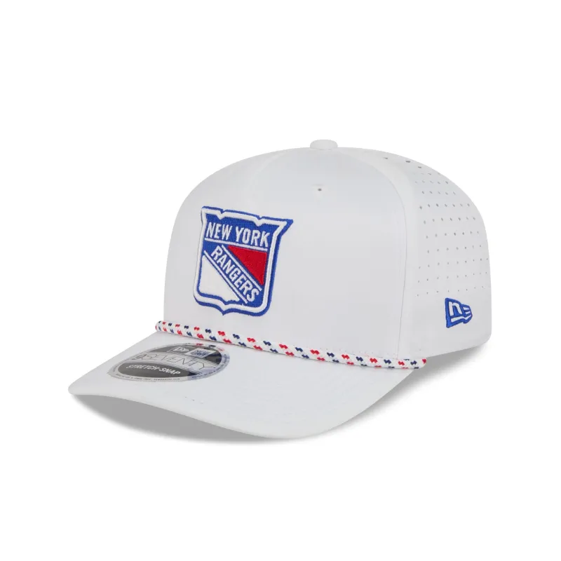 New York Rangers Optic White Performance Rope 9SEVENTY Stretch-Snap Hat sold by New Era