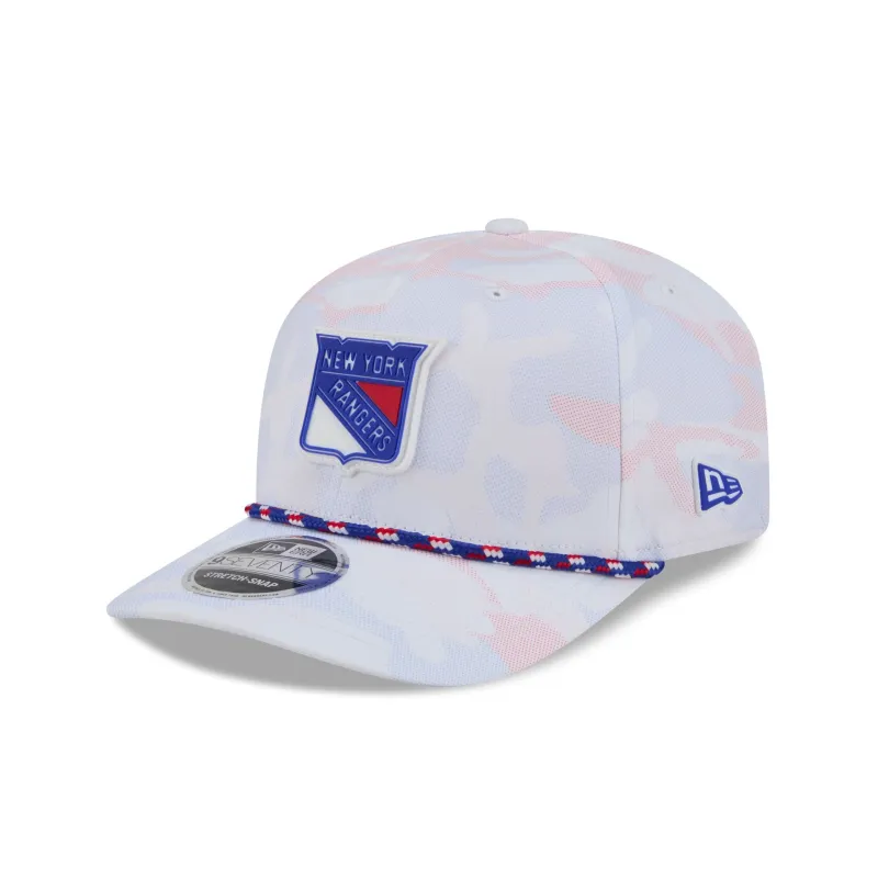 New York Rangers White Camo Performance Rope 9SEVENTY Stretch-Snap Hat sold by New Era