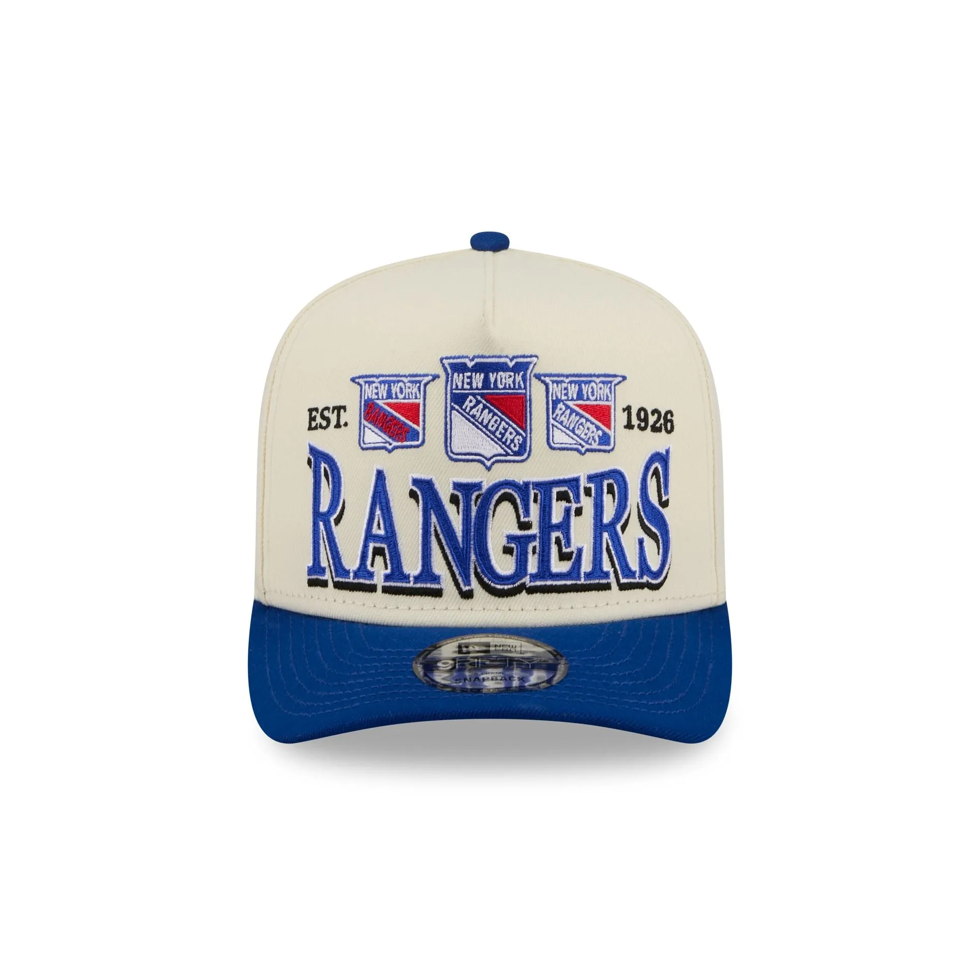 New York Rangers Three Hit Chrome White 9FIFTY A-Frame Snapback Hat sold by New Era product image thumbnail 2