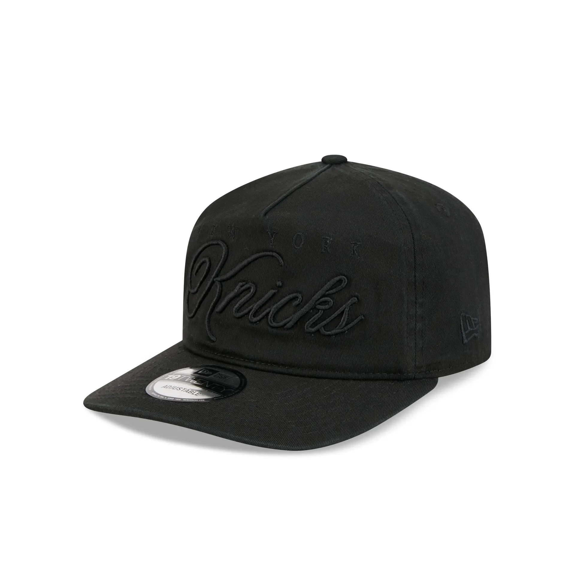 New York Knicks All Black Scripted 19TWENTY Adjustable Hat sold by New Era product image thumbnail 3