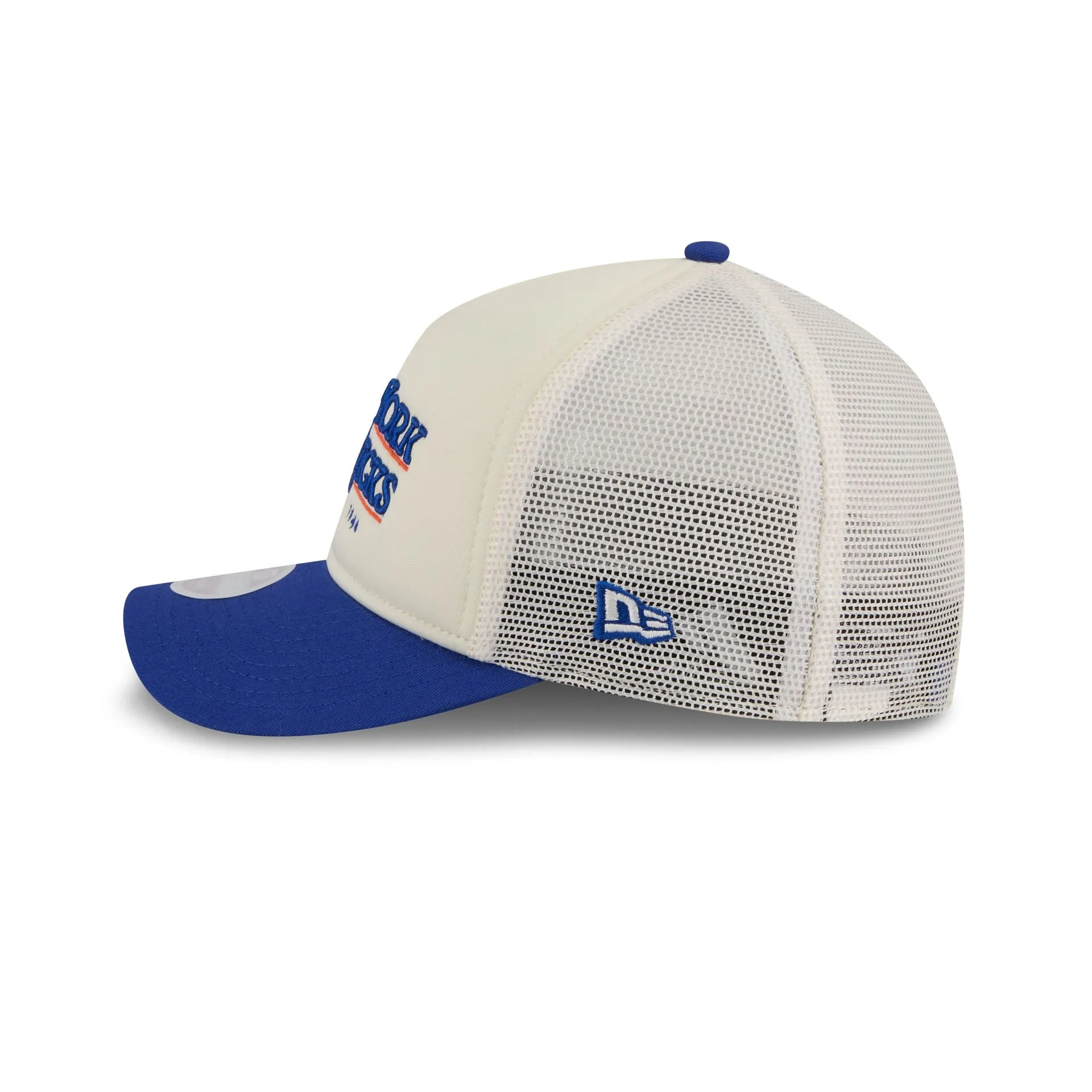 New York Knicks Retro Chrome Women's White 9FORTY M-Crown A-Frame Trucker Hat sold by New Era product image thumbnail 4