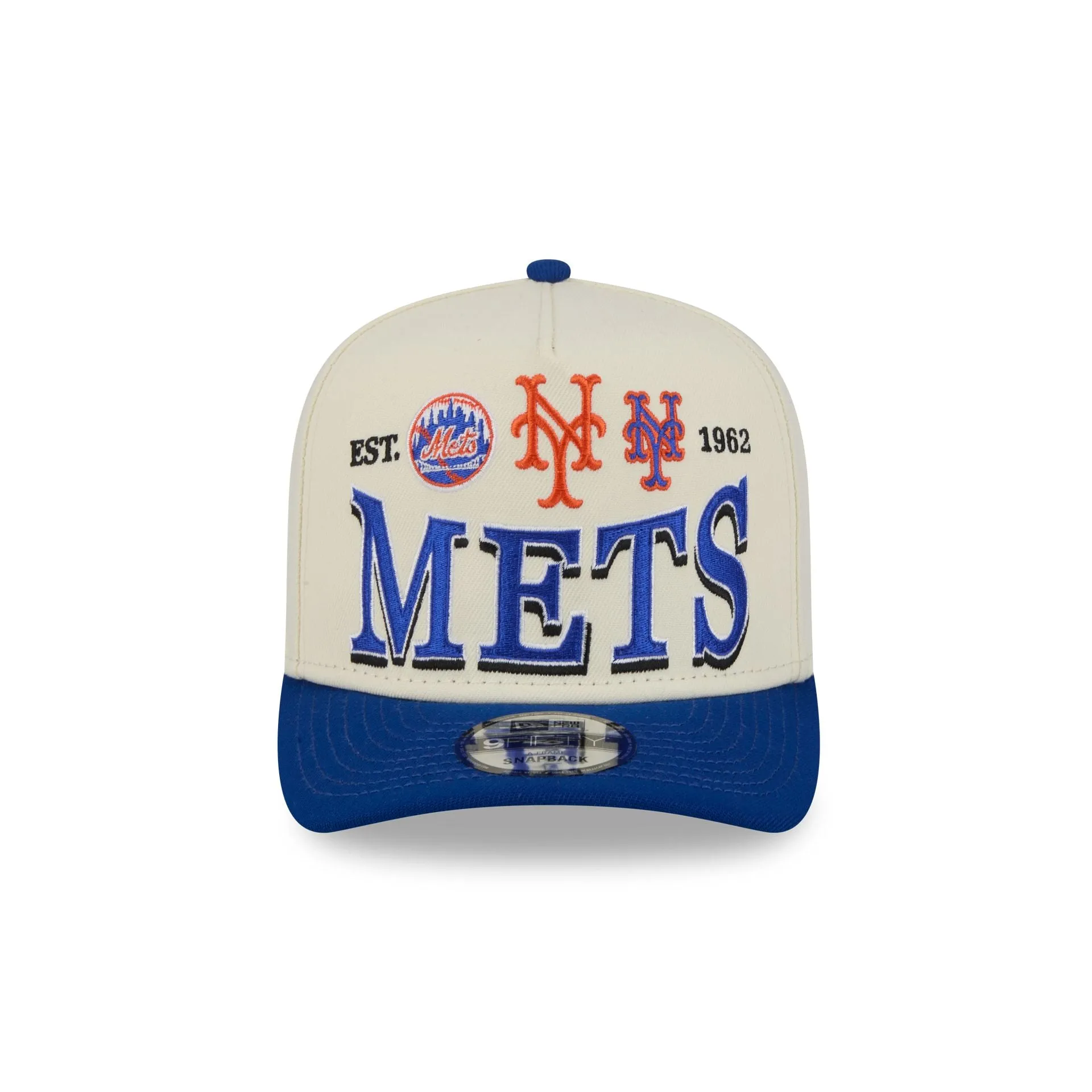 New York Mets Three Hit Chrome White 9FIFTY A-Frame Snapback Hat sold by New Era product image thumbnail 2
