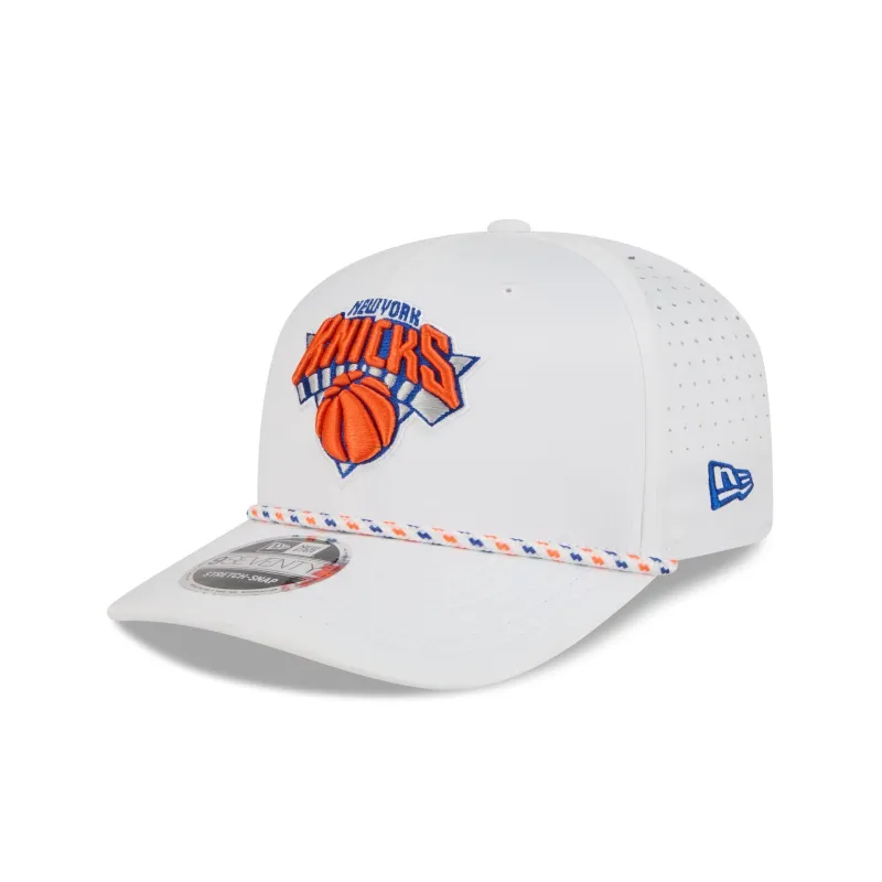 New York Knicks Optic White Performance Rope 9SEVENTY Stretch-Snap Hat made by New Era