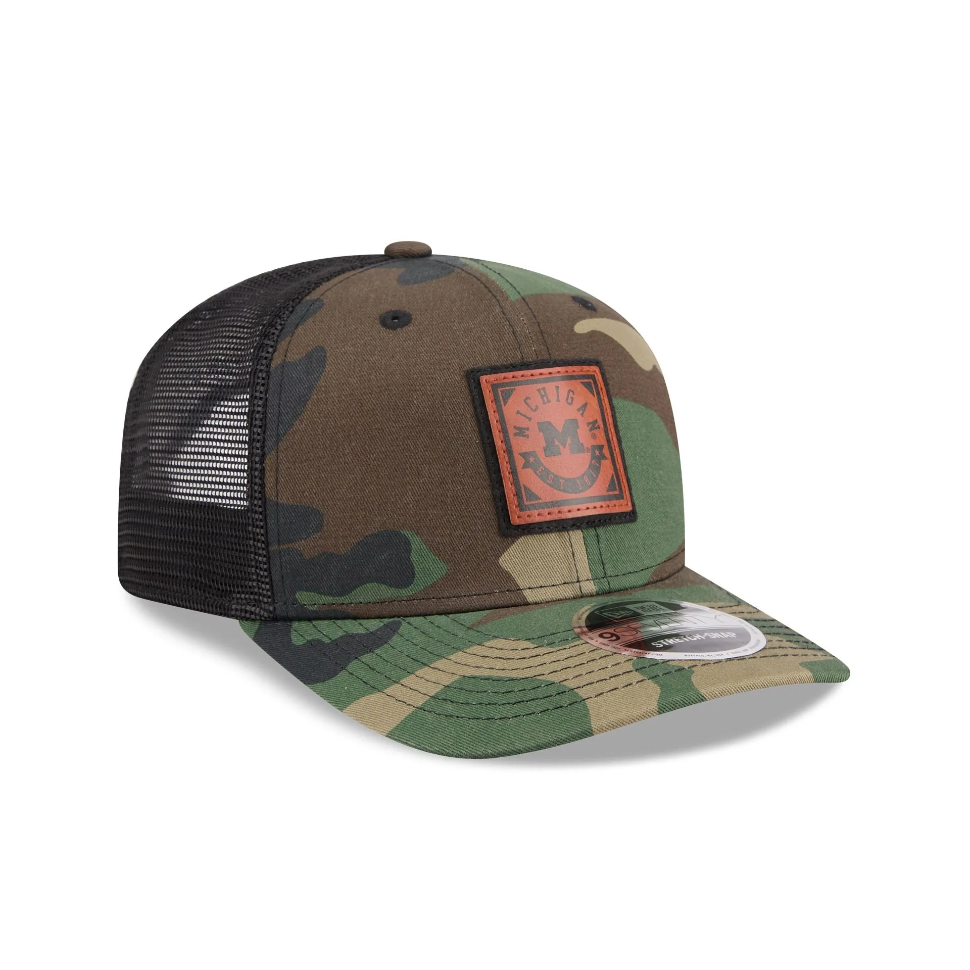 Michigan Wolverines Camo Canvas 9SEVENTY Trucker Hat sold by New Era product image thumbnail 3