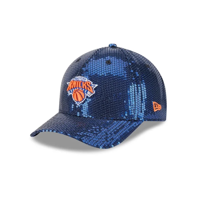 New York Knicks Sequin Women's 9FORTY M-Crown Snapback Hat sold by New Era