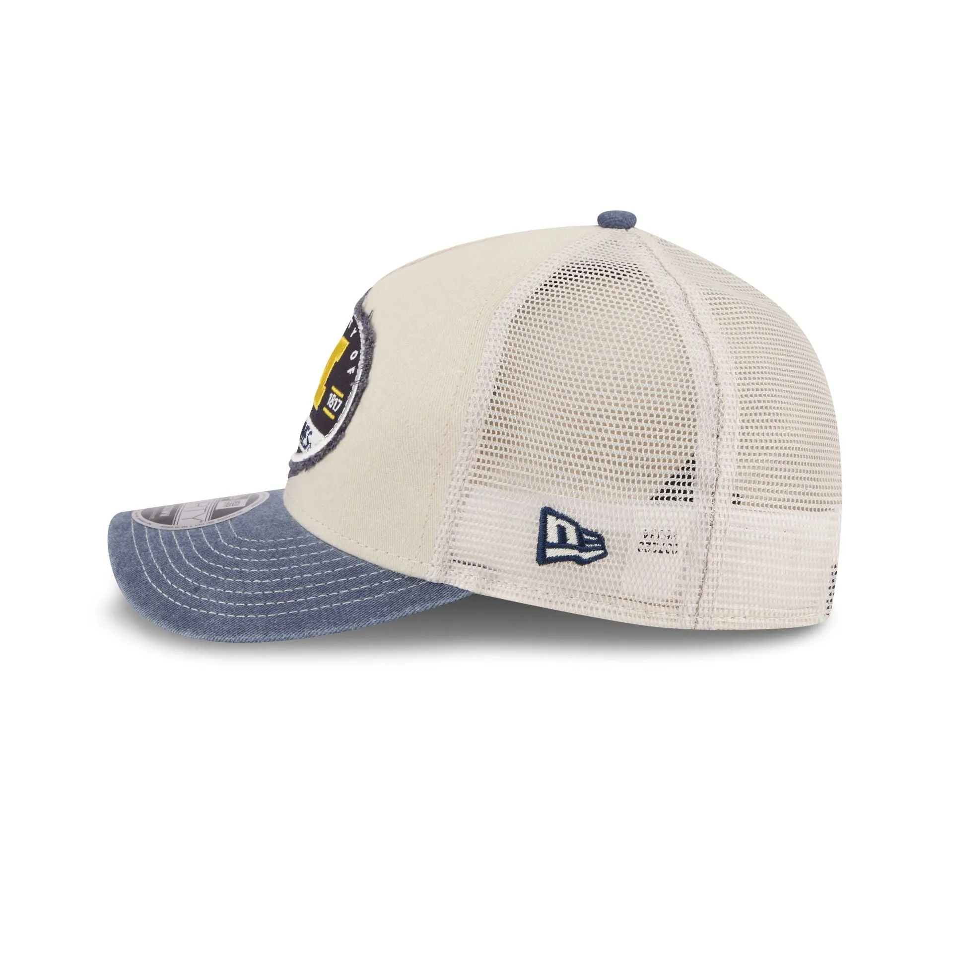 Michigan Wolverines Frayed 9FORTY M-Crown A-Frame Trucker Hat sold by New Era product image thumbnail 4