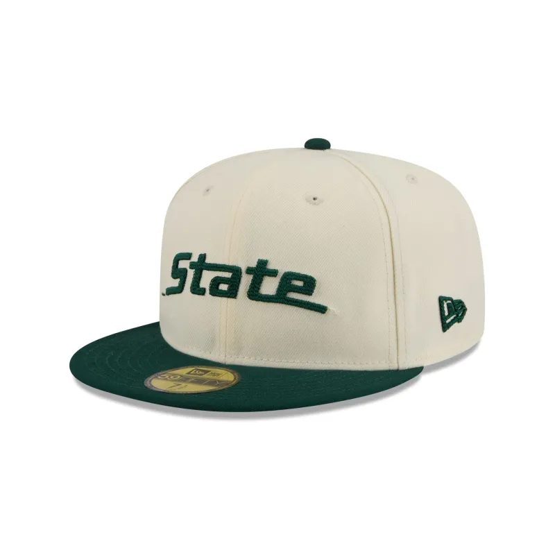 Michigan State Spartans Two Tone Stitch 59FIFTY Fitted Hat sold by New Era