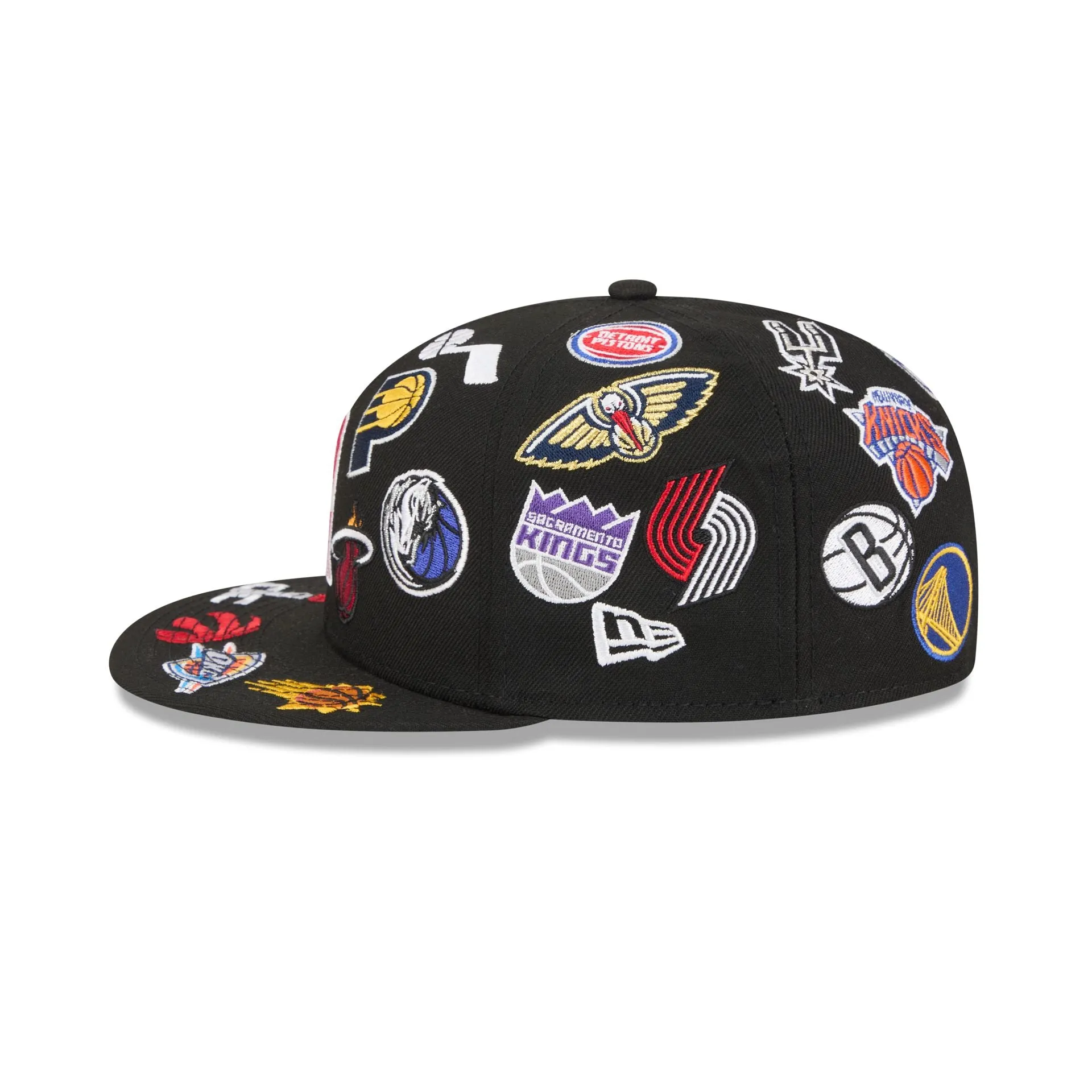 NBA All Over Logo Black 59FIFTY Fitted Hat sold by New Era product image thumbnail 4