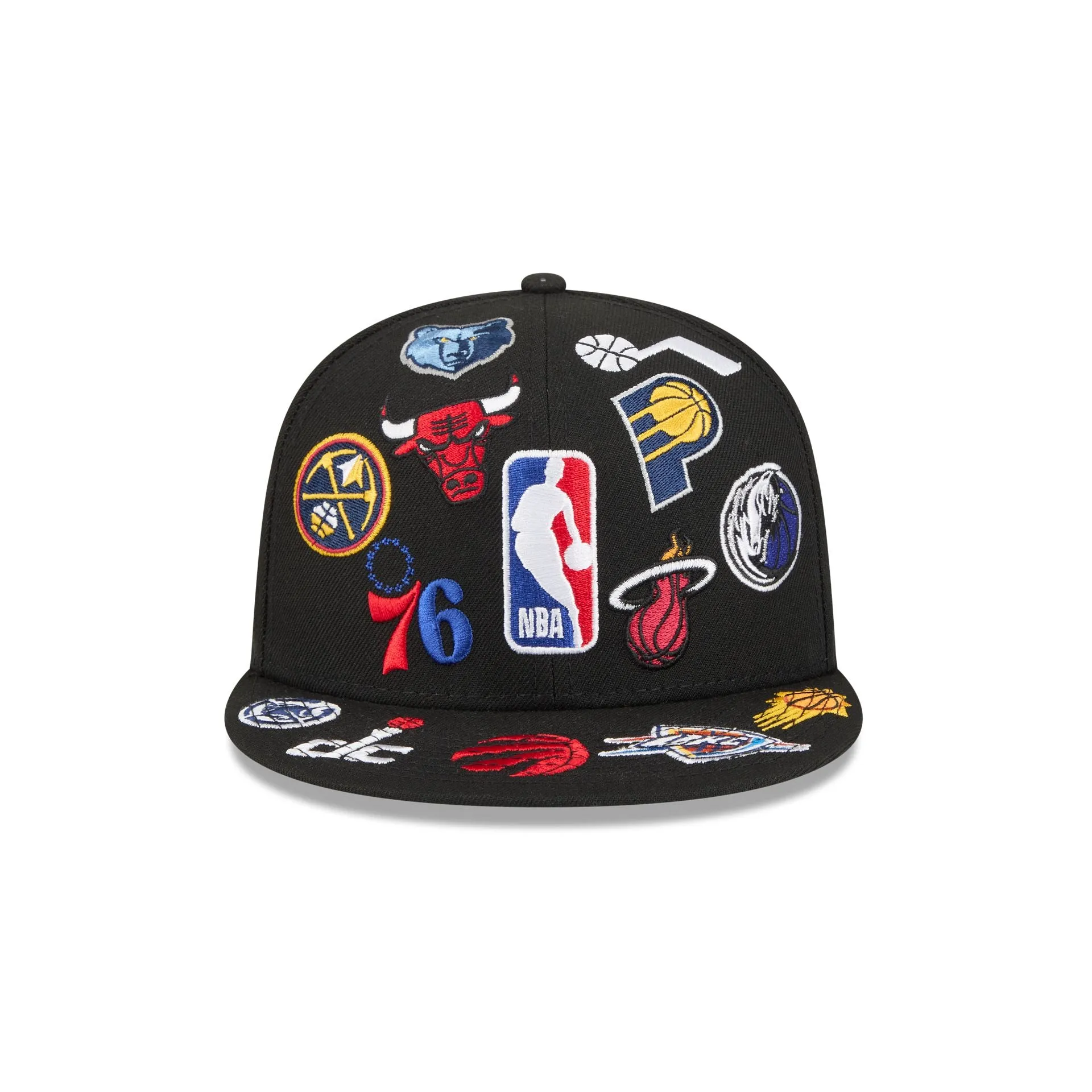 NBA All Over Logo Black 59FIFTY Fitted Hat sold by New Era product image thumbnail 2