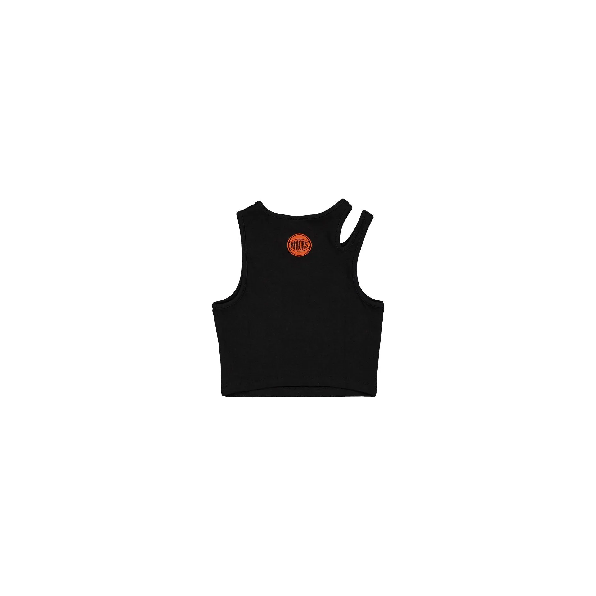 New York Knicks Leisure Women's Black Split Strap Cropped Tank Top sold by New Era