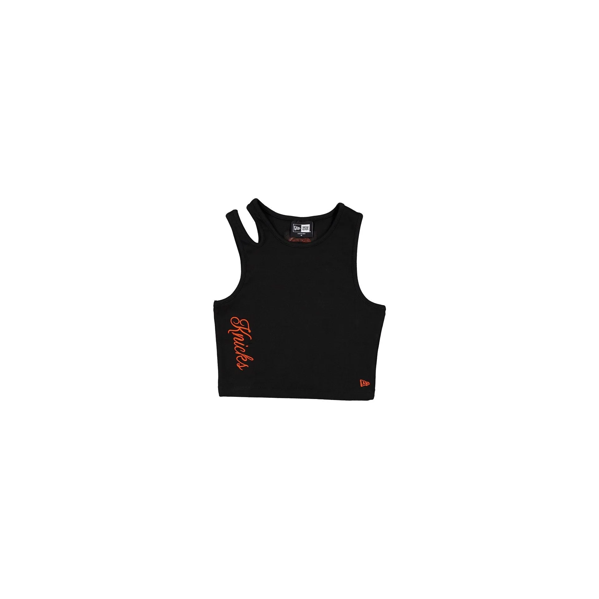 New York Knicks Leisure Women's Black Split Strap Cropped Tank Top sold by New Era product image thumbnail 2