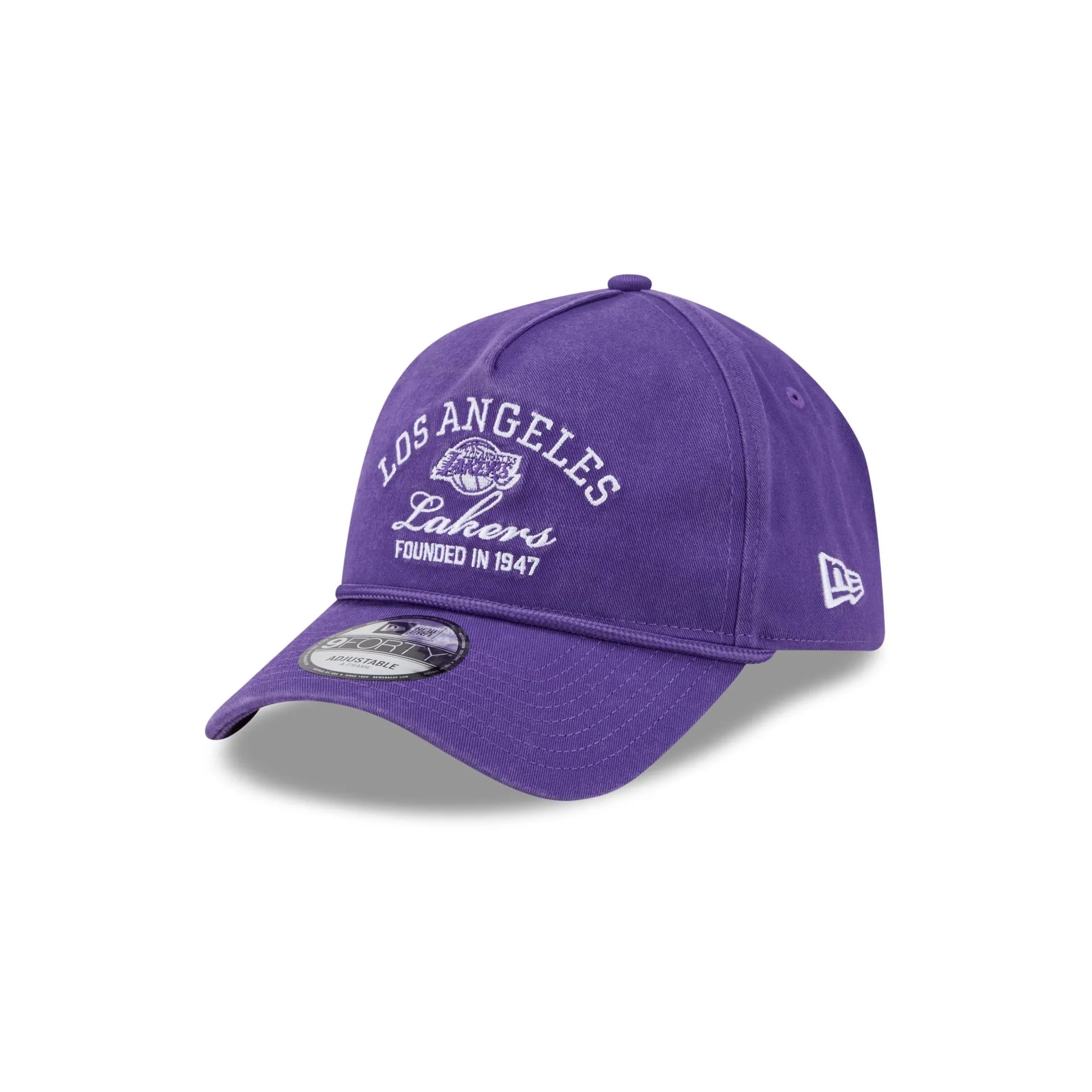 Los Angeles Lakers Stacked Rope 9FORTY A-Frame Snapback Hat sold by New Era