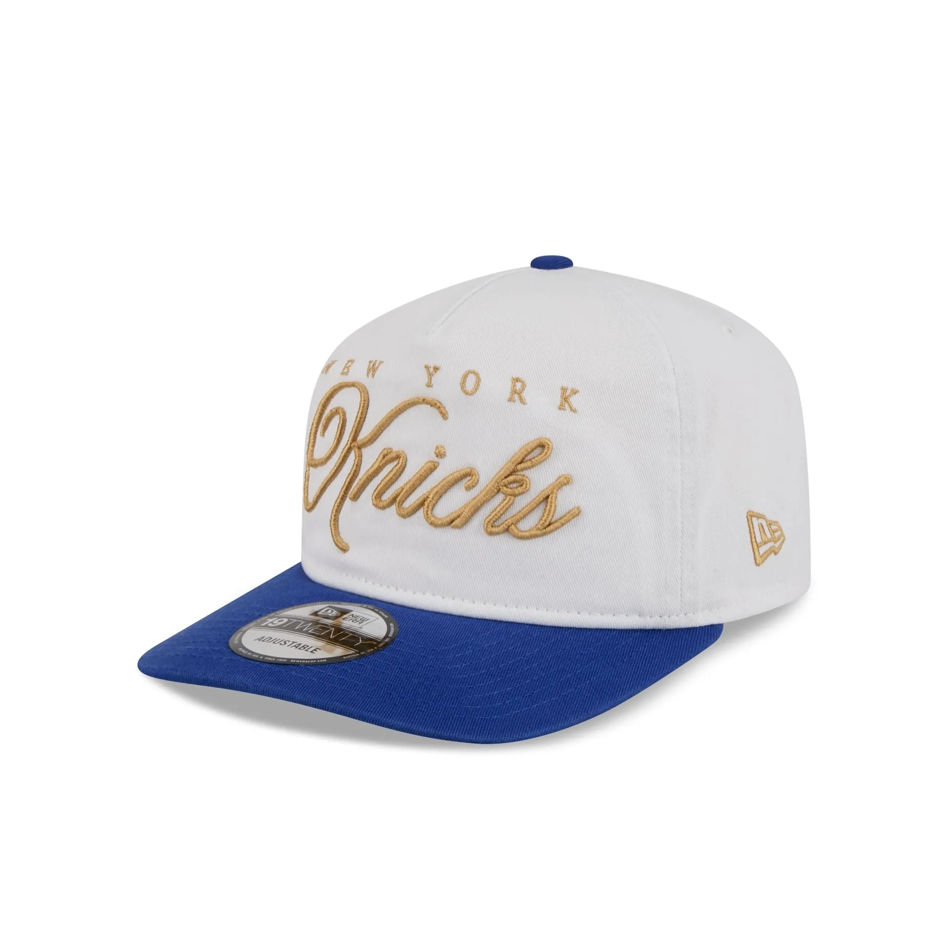 New York Knicks Gold Scripted 19TWENTY Adjustable Hat sold by New Era product image thumbnail 3