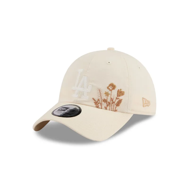Los Angeles Dodgers Wildflower Light Cream Casual Classic Adjustable Hat made by New Era