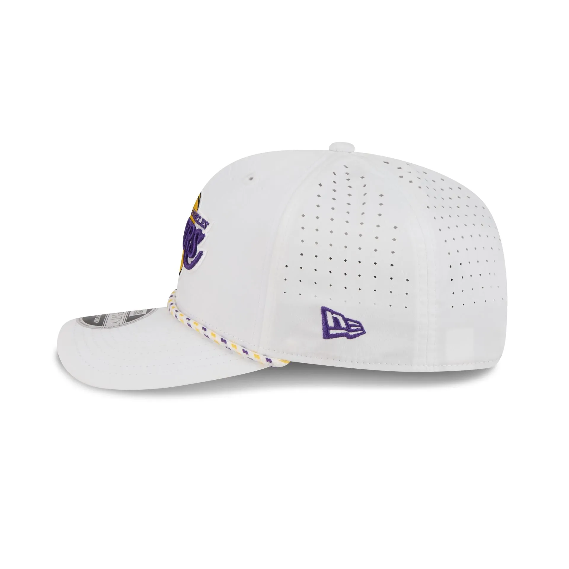 Los Angeles Lakers Optic White Performance Rope 9SEVENTY Stretch-Snap Hat sold by New Era product image thumbnail 4