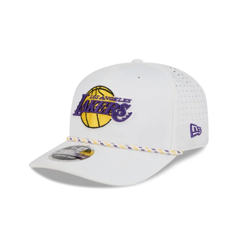 Los Angeles Lakers Optic White Performance Rope 9SEVENTY Stretch-Snap Hat made by New Era