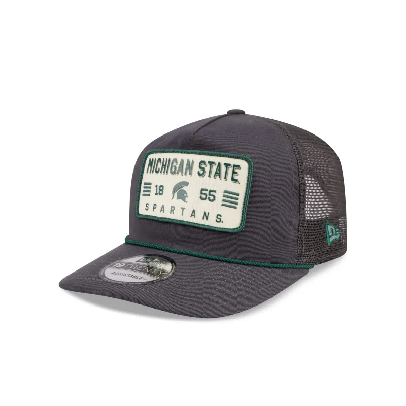 Michigan State Spartans Washed Graphite 19TWENTY Trucker Hat sold by New Era