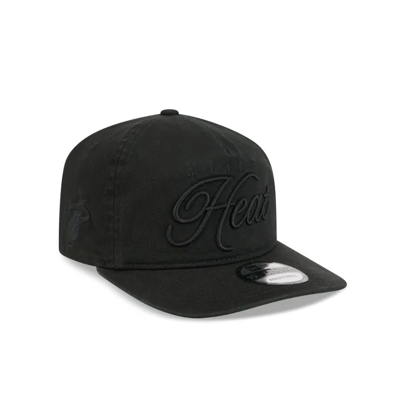 Miami Heat All Black Scripted 19TWENTY Adjustable Hat made by New Era
