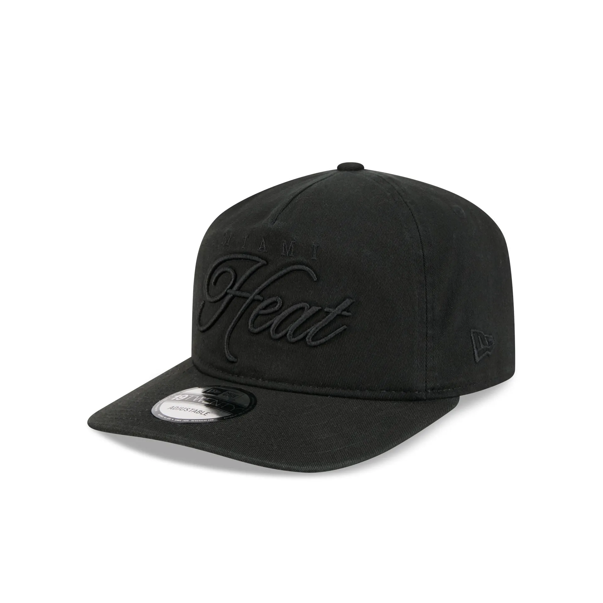 Miami Heat All Black Scripted 19TWENTY Adjustable Hat sold by New Era product image thumbnail 3